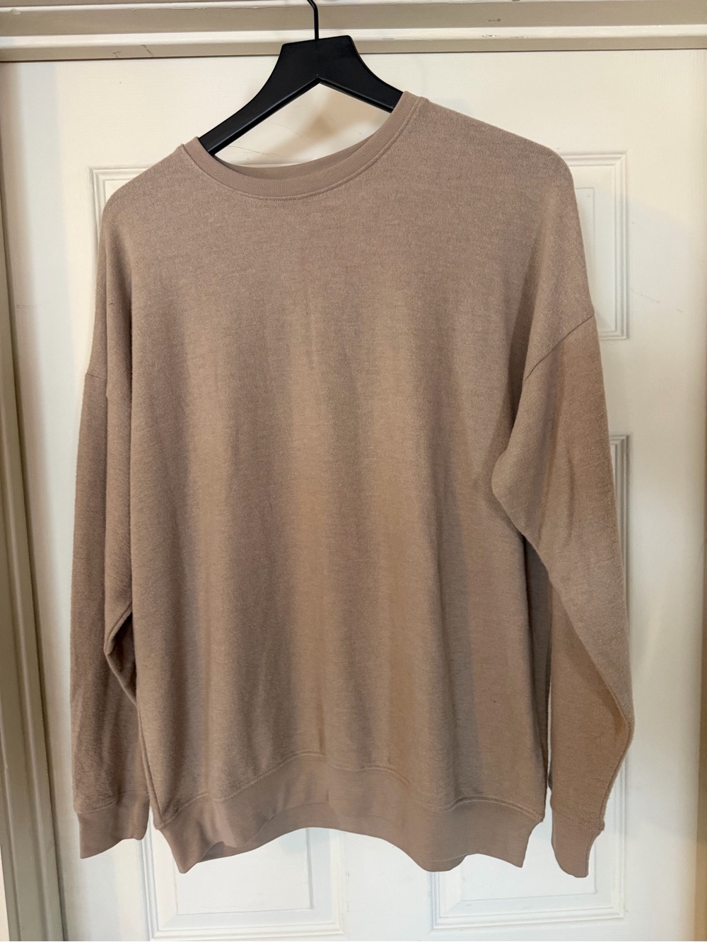 ALO Yoga Relaxed Crewneck Sweater in Taupe - Picture 2 of 7